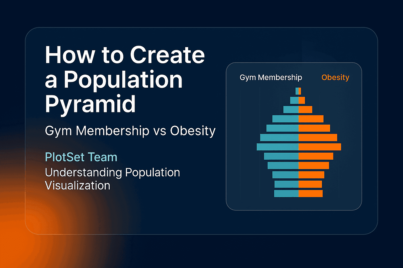 How to Create a Population Pyramid (Gym Membership Vs Obesity)