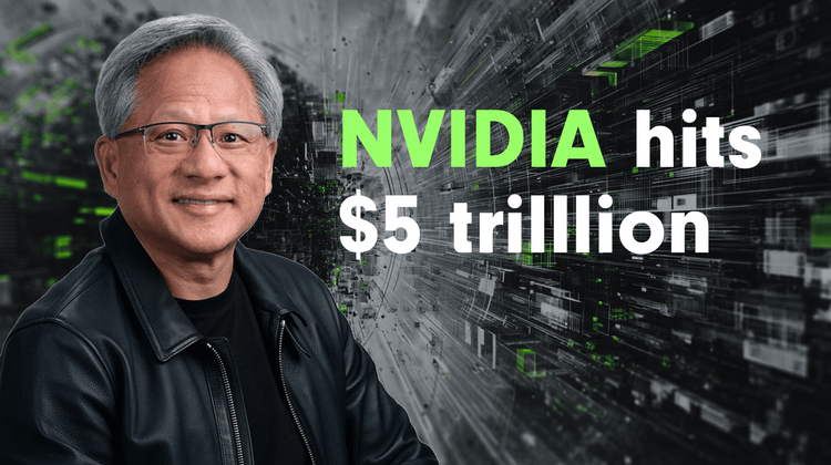 Nvidia hit $5 trillion in market value today.