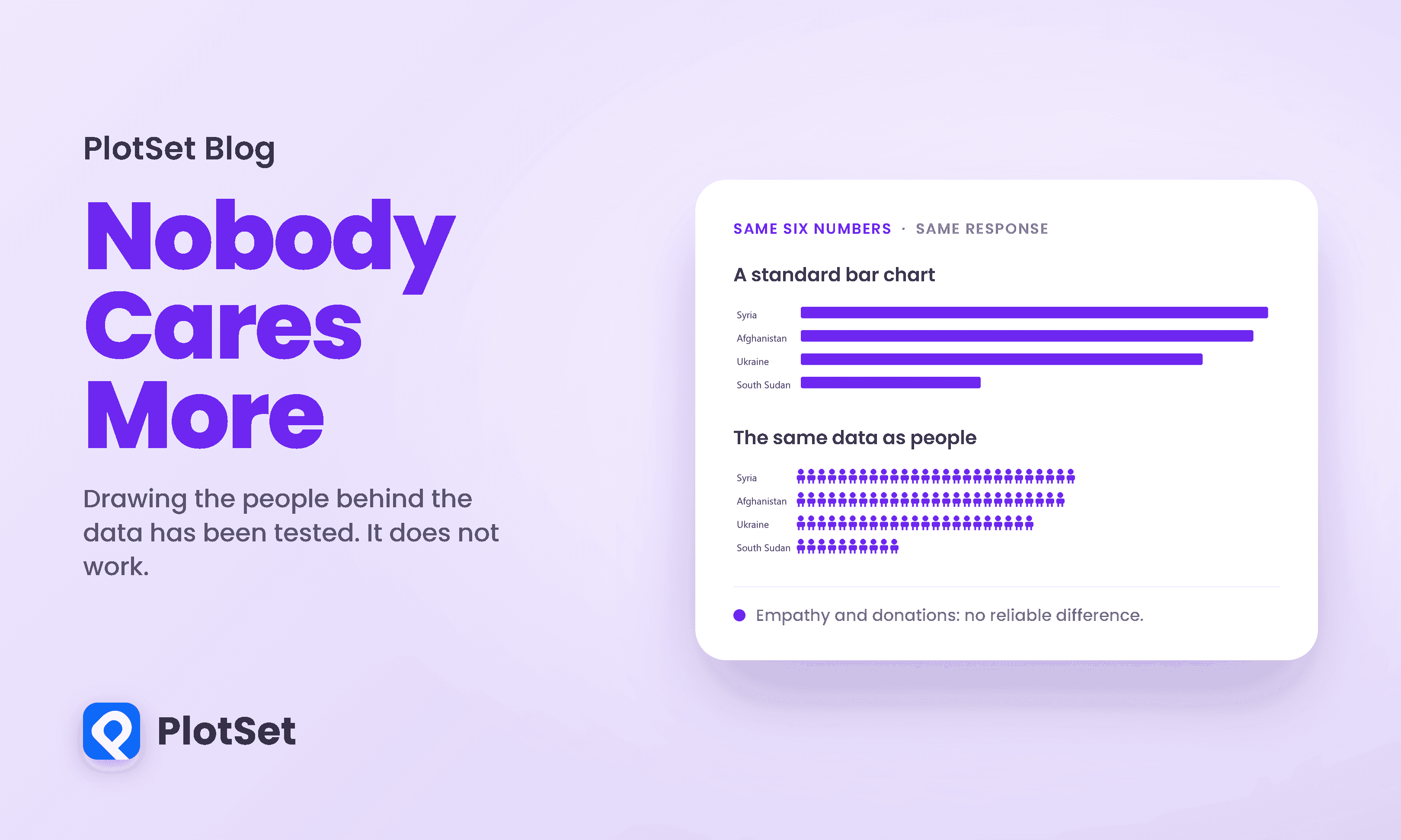 Showing the People Behind the Data Doesn't Make Anyone Care More
